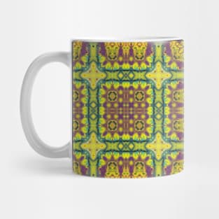 Greens and Purples Square Pattern - WelshDesignsTP004 Mug